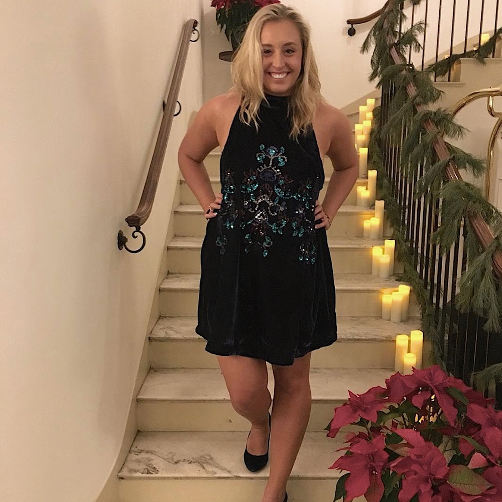 Free People Velvet Sparkly Dress